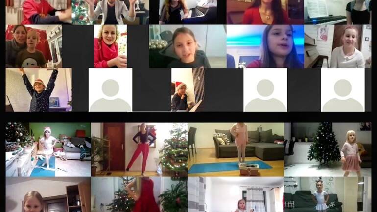 Božično novoletni OnLine Zoom koncert naših glasbenikov in balerin